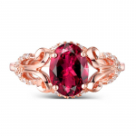 SACE GEMS Klassikaline vasesulamist tsirkoonist s&otilde;rmus Naiste ehted Pulmalubaduse peokingitus open punane