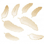 8 tk/komplekt Moodne sulgedest akr&uuml;&uuml;list peegli seinakunsti kleebis Avaleht kuld