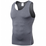 Sports PRO Meeste treeningtank Korvpall Fitness Jooksmine Kiire kuivatusriided S valge