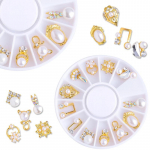 12 tk. velg, 3D sulam p&auml;rl Rhinstone, tsirkoon k&uuml;&uuml;nte ornament, k&uuml;&uuml;nte kaunistus, k&uuml;&uuml;nte aksessuaarid