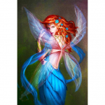 Isetegija p&auml;kapikk haldjas teemantmaal t&auml;ispuur Anime grill Teemanttikandid Mosaiik Teemantpistega kodukaunistus Full Round 20x30CM