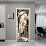 Roheline Metssild Isekleepuv uksetapeet 3D PVC Kodukaunistuse kleebis Ranna P&auml;ikesemaastiku Plakat Seinamaal Seinakleebise deurkleebis 13