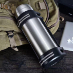 304 roostevabast terasest termopott v&auml;litingimustes Suure mahutavusega termostops meeste ja naiste kaasaskantav auto reisiveekeetja kodutermos 1L hall