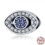 Amuletid 925 Origina h&otilde;bedane kurja silma &ouml;&ouml;kull sinine v&otilde;lusid moe k&auml;ev&otilde;ru DIY ehete valmistamiseks