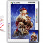 Populaarne 5D isetegemise ristpistega j&otilde;ulupuu J&otilde;uluvana lumememm t&auml;ispuur- ja ristpistes k&auml;sit&ouml;&ouml;komplekt Seinakleebis Kodukaunistus Full Round 20X30CM