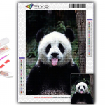 5D DIY Teemanttikandid Loom Panda Teemantmaaling Mosaiik Kodukaunistus Full Round 20X30CM