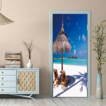 Loomingulised uksekleebised Metsa loodusmuster PVC isekleepuv tapeet Kodukaunistused Seinamaalingud K&uuml;lmkapi kunst plakatid Uksekate 77cm x 200cm