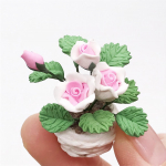 (H0826)Mini Nukumaja Miniatuurne Roheline Taim Lill Potis Haldjaaia Tarvik roosa