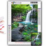 Populaarne 5D isetehtud ristpistega maaliline jugamaal t&auml;ispuur-ristpistes k&auml;sit&ouml;&ouml;komplekti seinakleebis Kodukaunistus Full Round 20X30CM