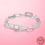 2020 Fashion 925 Sterling Silver Original Me K&auml;ev&otilde;ru Fit Me Charm Helmed Moe DIY Ehted Naistele Kingitus 21cm white