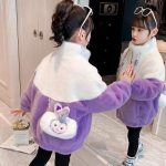 T&uuml;drukute s&uuml;gistalvine mantel puuvillast polsterdatud paksendatud puuvillase polsterdatud riided Korea stiilis paksendatud puuvillased imikute puuvillased riided 120cm lilla
