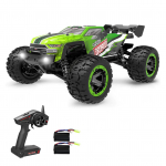 Kaugjuhtimispuldiga auto 1/16 2,4 GHz suur kiirus 45 km/h maastikul veoautod 4WD t&auml;ismahus v&otilde;idus&otilde;it 2 battery roheline