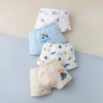 4 tk Laste aluspesu, t&uuml;drukute puhtast puuvillast bokserid, poiste bokserid M