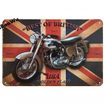 Mootorrattaplakat Vintage Retro metallist plekk-tahvel Sildid Taldrik Pubibaar Garaaž Kodu seinakaunistus 20x30cm 20x30cm