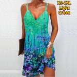 Naiste mood Seksikas 3D Secret Deep Forest Print Olkaimeta kleit avara V-kaelusega Camisole kleit M