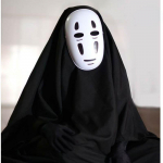 No Face Man Spirited Away Cosplay kost&uuml;&uuml;m maskikinnastega Halloweeni kost&uuml;&uuml;mi jaoks Anime Miyazaki Hayao n&auml;ota mantel m