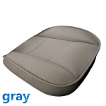 Ultra-luksuslik turvaistme kaitse &Uuml;ks iste ilma seljatoeta PU Senior nahast autoistme kate enamiku neljaukseliste jaoks 1pcs front Gray