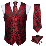 Kuldne must Paisley meeste vest Retro vestiga lips Tasku kandiline mansetin&ouml;&ouml;pide komplekt S