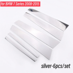 Alumiiniumisulamist auto kujundav aken Keskel B-sammas posti trimmikatte katte kleebised tarvikud BMW 7-seeria jaoks F01 F02 G11 G12 for 2008-2015 year