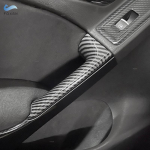 ABS s&uuml;sinikkiust mustriga autotarvikud 4tk siseukse k&auml;etoe k&auml;epideme katte trimm VW Golf 6 MK6 jaoks 2010 2011 2012