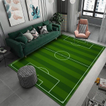 3D jalgpalliv&auml;ljaku vaip lastetoale Pehme p&otilde;randamatt, mikrokiust suur vaip Lastele pestav beebitoa m&auml;ngumatt poiste vaip 120cm x 160cm