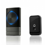 CUCU juhtmeta uksekell uksekella veekindel seinapistik Valju helisignaaliga LED-v&auml;lklamp EU plug