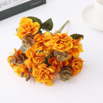 2 kimpu kunstlikud kirsi&otilde;ied siidist v&otilde;ltslill kodu pulmalauale j&otilde;ulukaunistused oranž