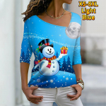 Naiste T-s&auml;rk J&otilde;ulukingitus J&otilde;uluvana S&auml;delev Graafilise Mustriga Maaliprint V-kaelusega Graafiline Pusa T&auml;navar&otilde;ivad XS-8XL M