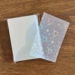 50 tk/partii L&auml;bipaistvad kaardi&uuml;mbrised 5,7x8,6 cm Little Stars Laser Flashing Card Sleeve Kaitsekaartide hoidik Kaitsekile 65*90mm