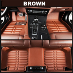 3D Custom Fit veekindlad auto p&otilde;randamatid eesmised ja tagumised FloorLiner AUTO Styling vaibamatid SKODA Rapid Sedaani jaoks pruun