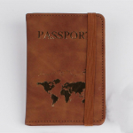 Isikup&auml;rastatud reisitarvikud Passihoidja &uuml;mbris Rahakoti kotid RFID-d blokeeriv PU-nahast passihoidja &uuml;mbris elastne stiil pruun