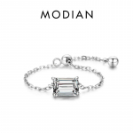Modian 5 Style Clear CZ Link ketts&otilde;rmus Trendikas 925 Sterling h&otilde;bedane reguleeritav v&otilde;lu kullav&auml;rvi s&otilde;rmused naistele pulmaehted h&otilde;be