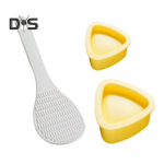 1 komplekt murdumisvastane onigiri valmistamise t&ouml;&ouml;riist koos s&ouml;&ouml;gilusikaga Mugav kolmnurkse riisipalliga laste l&otilde;unas&ouml;&ouml;gi Onigiri vormikomplekt