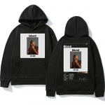 Blond Frank Ocean Hip Hop Suurem&otilde;&otilde;tmeline kapuuts Mood Kahepoolse tr&uuml;kiga dressipluus Unisexi t&auml;navar&otilde;ivad, mustast fliisist pulloveriga kapuutsid Unisex L