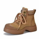 Johnature ehtsast nahast paksu tallaga matkasaapad Naiste mitmek&uuml;lgsed Briti stiilis n&ouml;&ouml;rsaapad 35 khaki