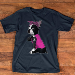Tugev Bostoni terjer I Love Mom Tattoo Bostoni terjer Mom Unisex T-s&auml;rk S