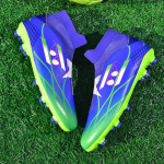 35-45 Unisex jalgpallisaapad &otilde;pilaste suures suuruses jalgpallisaapad plastikust pika k&uuml;&uuml;nega AG kunstmuru treenimiseks m&otilde;eldud jalgpallijalatsid 35 roheline