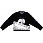 Y2K talvine O-kaelusega n&auml;o staargraafika Anime Kootud meeste ja naiste kampsunid Naiste Korea mood Harajuku pikkade varrukatega pullover M must