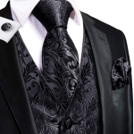 Hi-Tie Tuxedo vest meestele, &uuml;likond, vest kaelaside, taskur&auml;tik, mansetin&ouml;&ouml;bid pulma&auml;ri jaoks XL