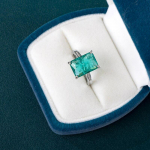 POMOiii suur ristk&uuml;likukujuline kivist naiste s&otilde;rmused erkrohelised noble lady s&otilde;rmes&otilde;rmus peo jaoks Kvaliteetsed moeaksessuaarid 6 roheline