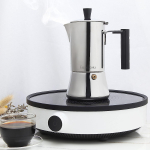 Pedro pliidiplaadiga espressomasin 4 tassi 200 ml roostevabast terasest itaalia kohvimasin Moka pot induktsioon espressokann 300ML