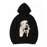 Y2K kapuutsiga dressipluus Harajuku Vintage graafilise tr&uuml;kiga Punk kapuutsiga dressipluusid Hip Hop t&auml;navar&otilde;ivad Oversized Rock Goth pullover Top XL must