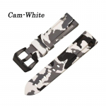 Universaalne 20mm 22mm 24mm 26mm silikoonist kellarihm kamuflaaž kummist k&auml;ev&otilde;ru Spordi asenduskellarihm meestele randmepael CamWH-BK 22mm