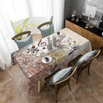 Noodinootidega lill laudlina P&uuml;hadekoratsioon Veekindlad Ristk&uuml;likukujulised Laudlinad Pulmadekoratsioon Lauakate 4pcs 33x48 Table mat