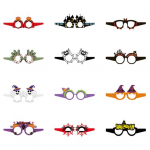 12 paari Lapsed T&auml;iskasvanud Paberist peoprillid K&otilde;rvits Nahkhiir Kolju Kummitus N&otilde;iakujuline Halloweeni prillid Peotarbed 12pcs