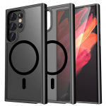 Magnetiline luksuslik matt telefoni&uuml;mbris Samsung Galaxy S24 Ultra S24 S23 S22 Ultra Plus S20 S21 FE juhtmevaba laadimise l&ouml;&ouml;gikindel kate For Galaxy S24 Ultra must