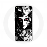 &Uuml;mbris Huawei P8 Lite 2017 Sangoku Naruto Luffy &uuml;heosalise Dragon Ball Z mustvalge taustaga anime manga jaoks