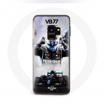 Musta v&auml;rvi &uuml;mbris Samsung Galaxy S9 vormel 1 Valtteri Bottas F1 Racing Driver jaoks
