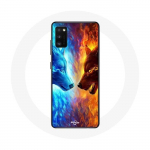 &Uuml;mbris Samsung Galaxy S20 plus Ice and Fire Wolf jaoks