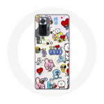 Coque pour Xiaomi Redmi Note 10 Pro BTS Bangtan Sonyeondan BT21 Van Tata Chimmy Cooky Rj Koya Mang Et Shooky